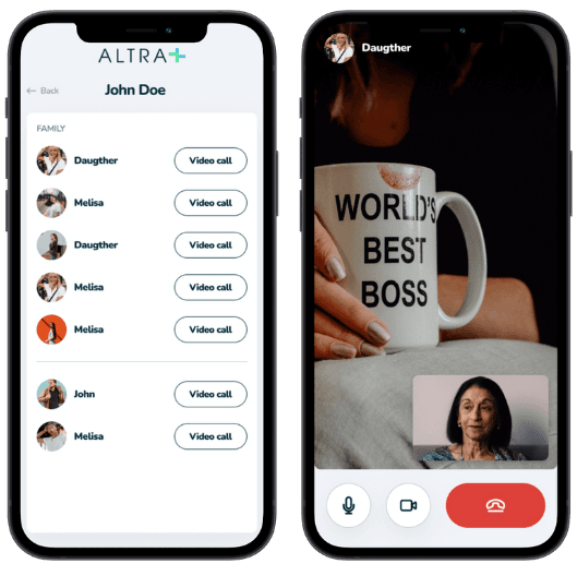 Manage visits with ease & facilitate video calls straight from the Altra Family app