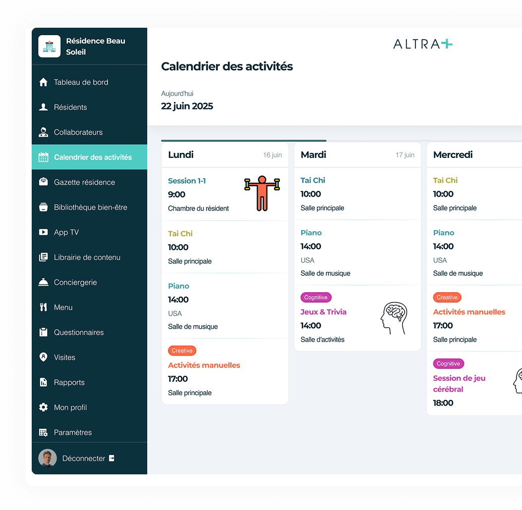 Pourquoi les établissements choisissent-ils Altra pour la gestion des activités ?