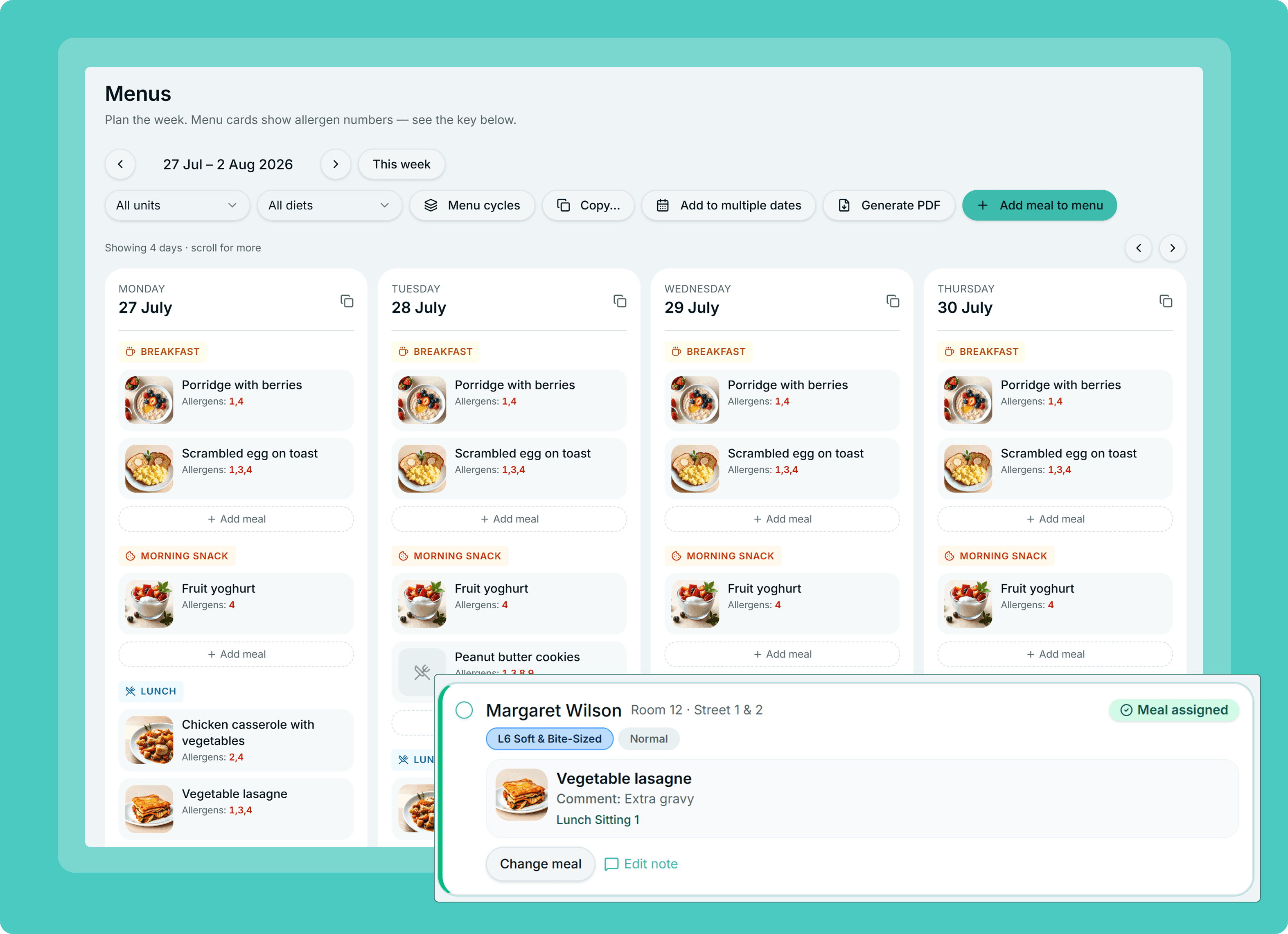 Dining and Meal Management