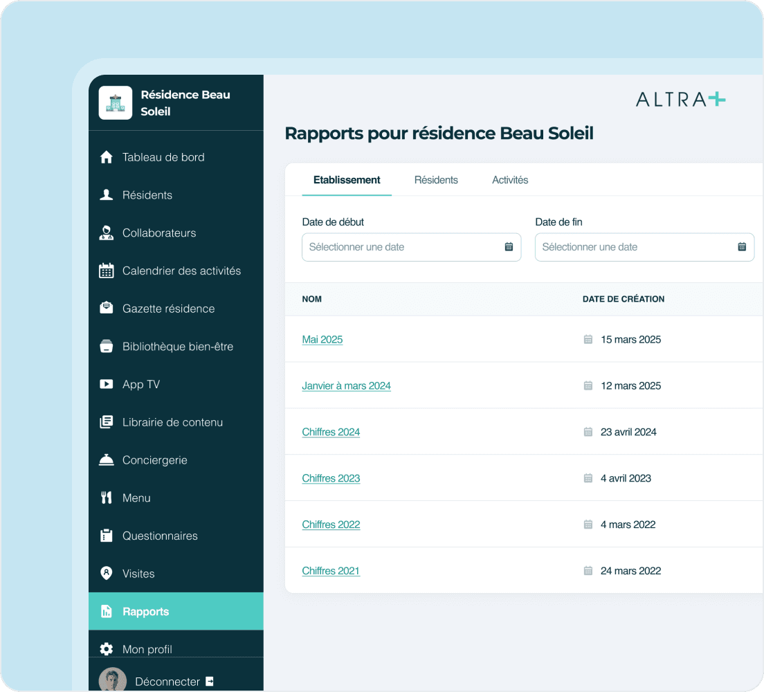 Tableaux de bord et rapports en temps réel