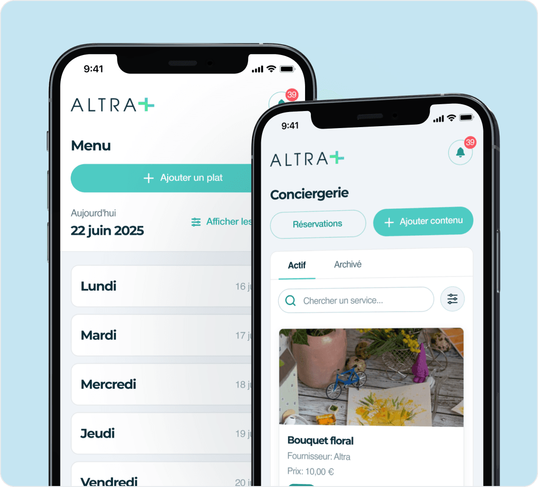Menus et services multi-sites