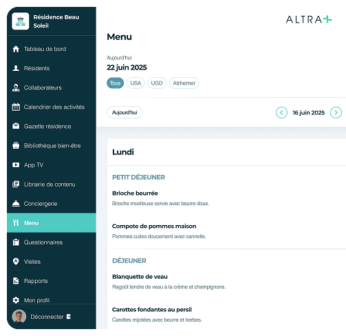 Pourquoi les établissements choisissent Altra pour les menus