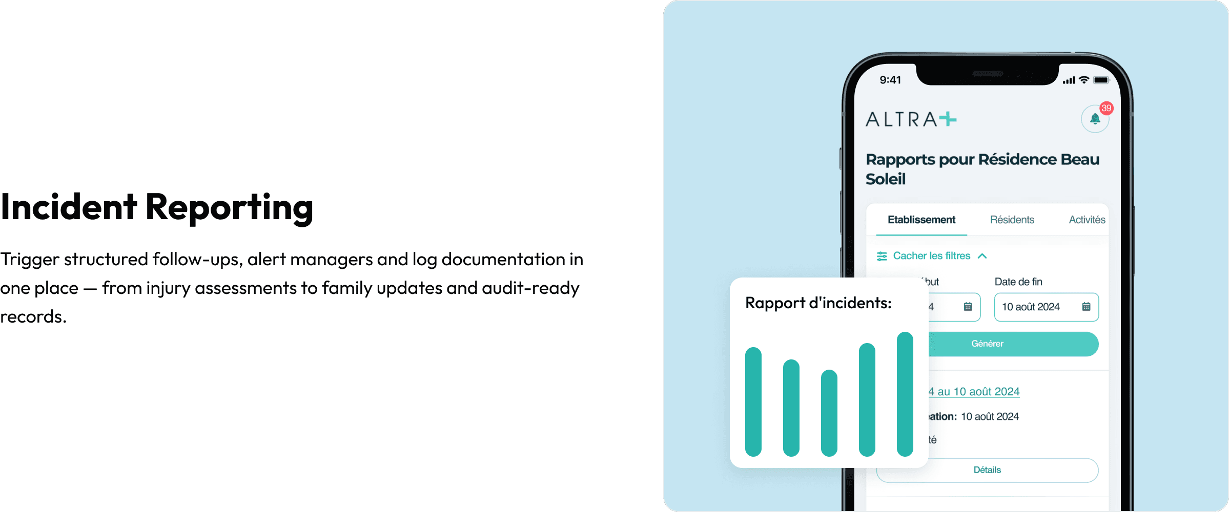 Déclaration d'incidents