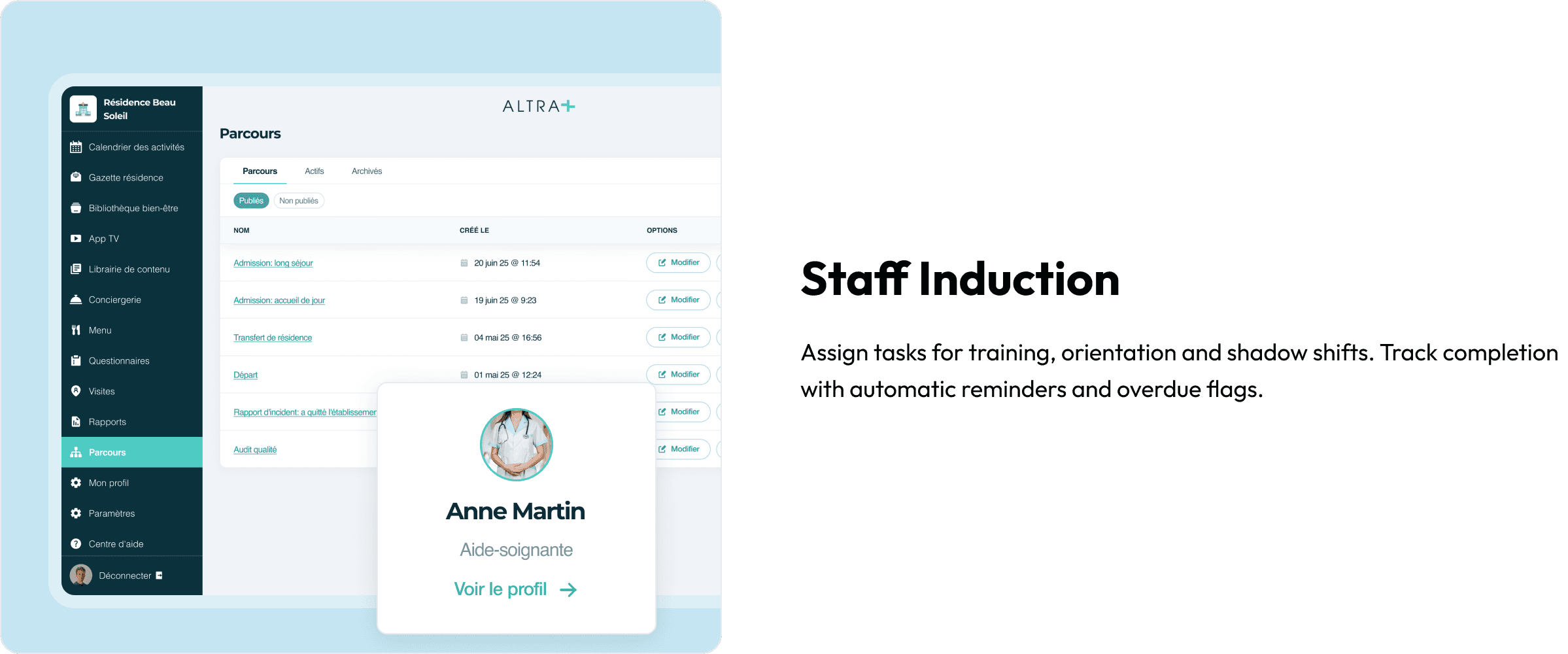 Intégration du personnel